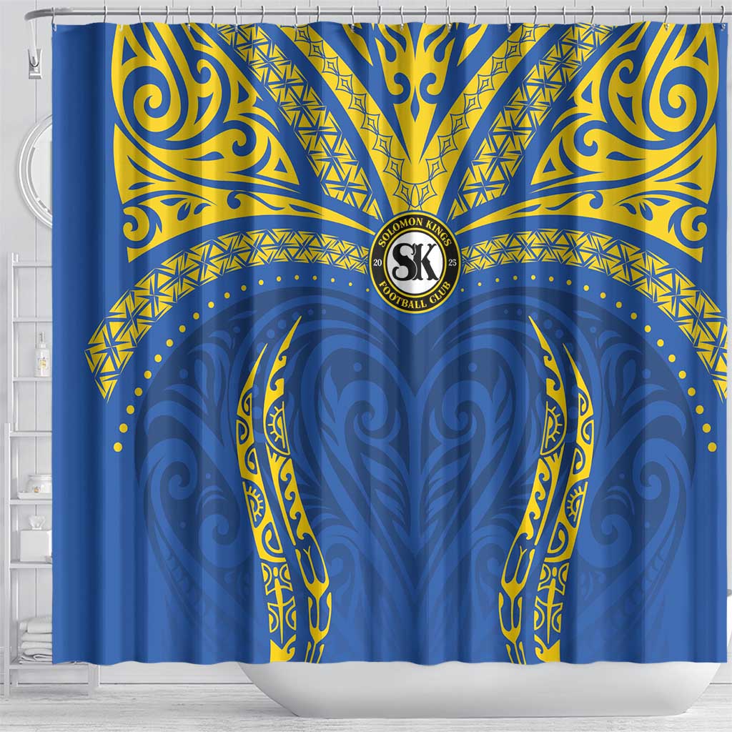 Oceania Football Solomon Kings Shower Curtain Polynesian Tribal Pattern