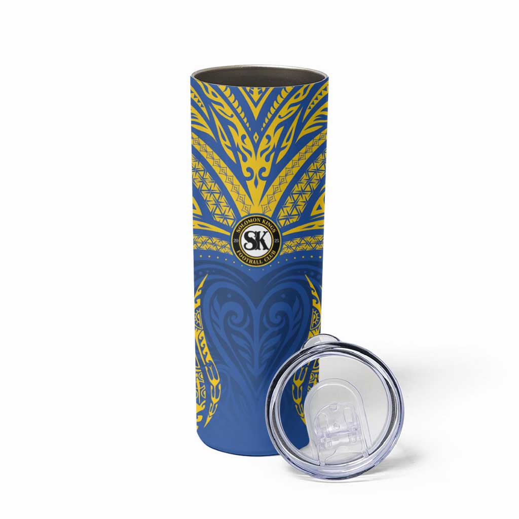 Custom Oceania Football Solomon Kings Skinny Tumbler Polynesian Tribal Pattern LT9 - Polynesian Pride