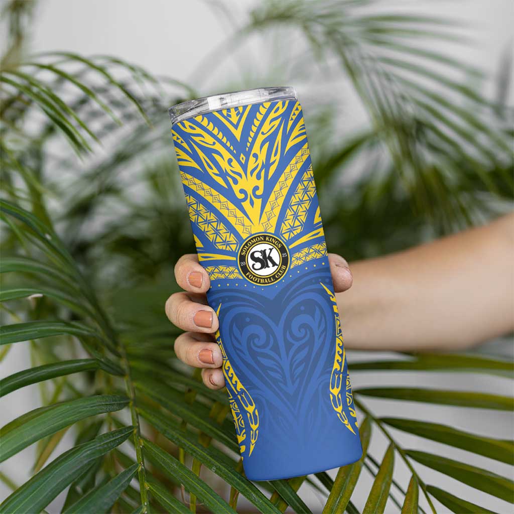 Custom Oceania Football Solomon Kings Skinny Tumbler Polynesian Tribal Pattern LT9 - Polynesian Pride