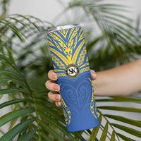 Custom Oceania Football Solomon Kings Skinny Tumbler Polynesian Tribal Pattern LT9 - Polynesian Pride