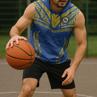 Custom Oceania Football Solomon Kings Sleeveless Hoodie Polynesian Tribal Pattern