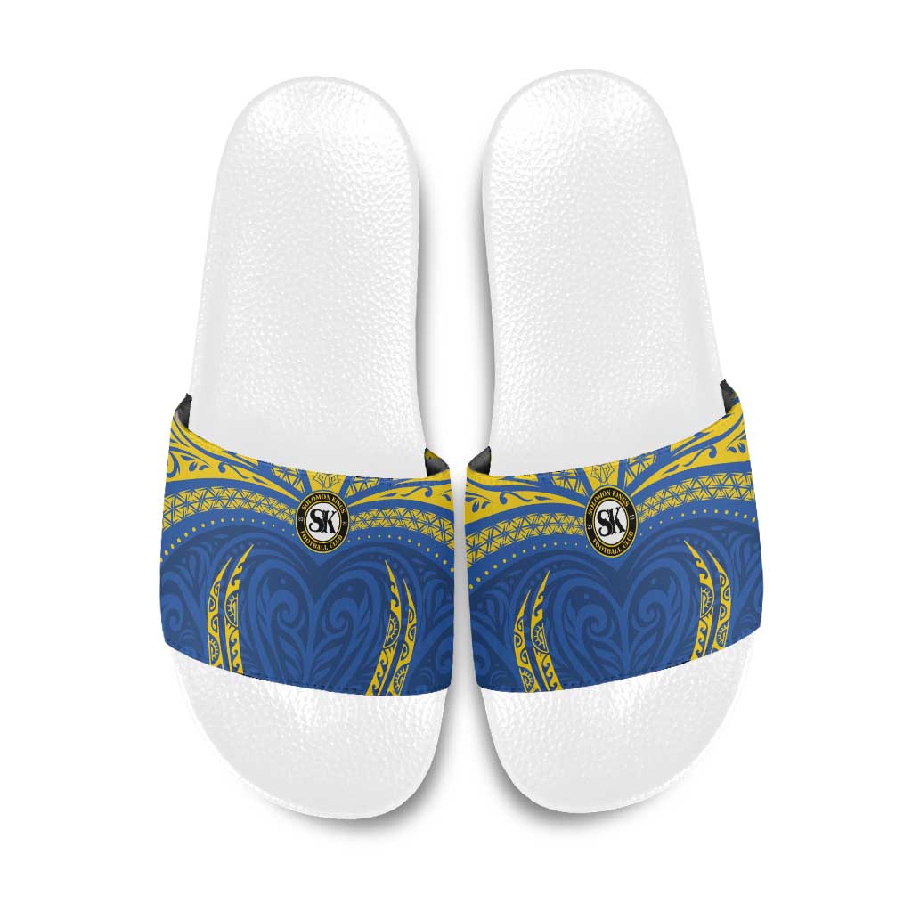 Oceania Football Solomon Kings Slide Sandals Polynesian Tribal Pattern