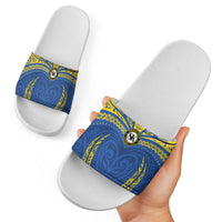 Oceania Football Solomon Kings Slide Sandals Polynesian Tribal Pattern