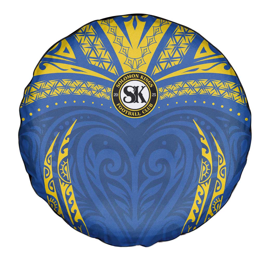 Oceania Football Solomon Kings Spare Tire Cover Polynesian Tribal Pattern