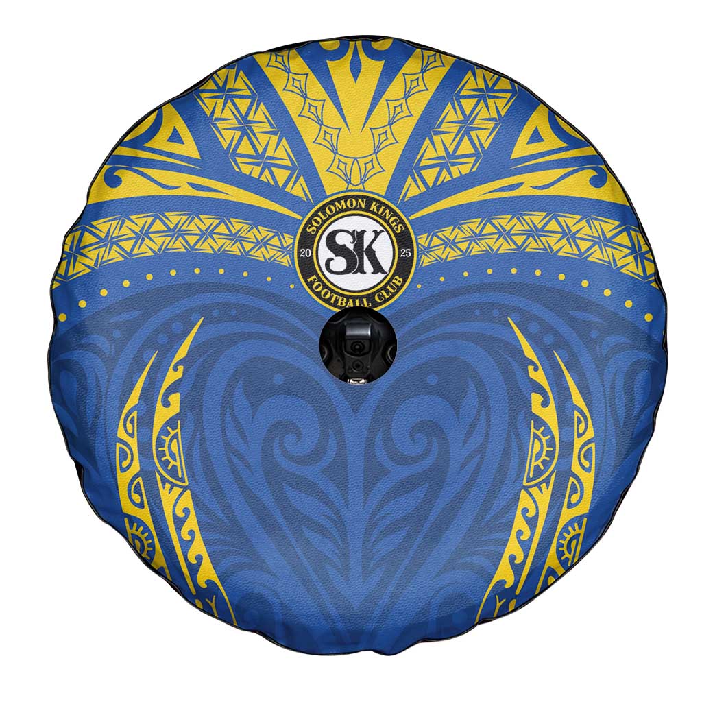 Oceania Football Solomon Kings Spare Tire Cover Polynesian Tribal Pattern
