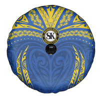 Oceania Football Solomon Kings Spare Tire Cover Polynesian Tribal Pattern