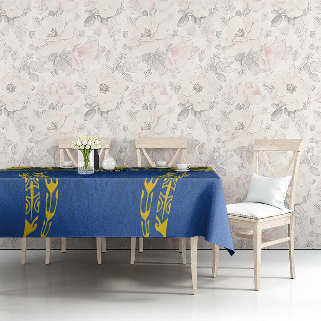 Oceania Football Solomon Kings Tablecloth Polynesian Tribal Pattern