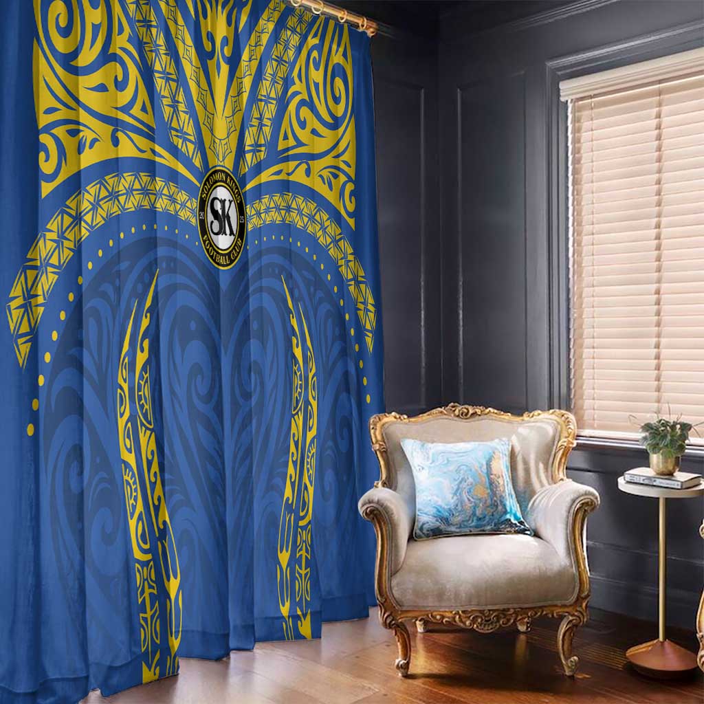 Oceania Football Solomon Kings Window Curtain Polynesian Tribal Pattern