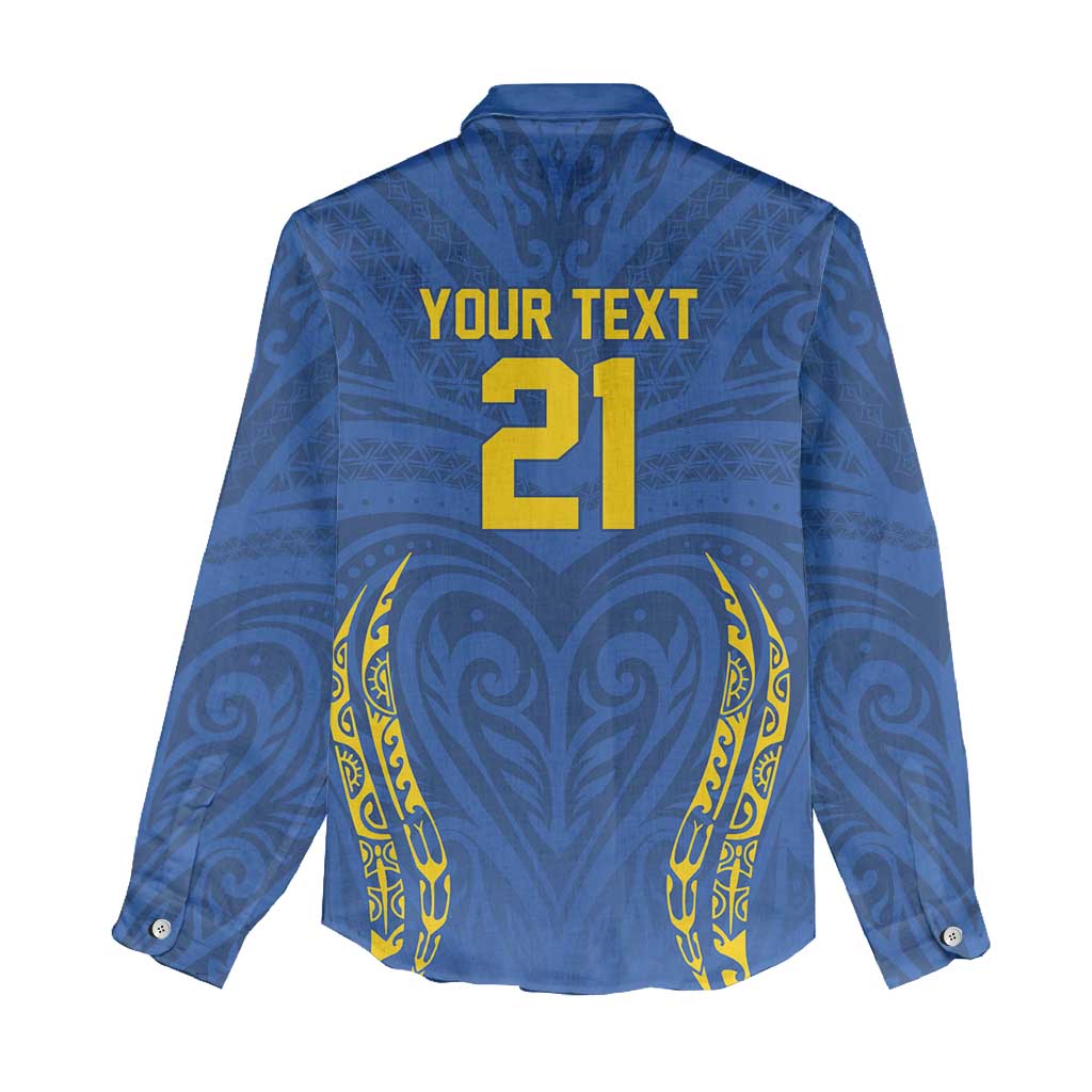 Custom Oceania Football Solomon Kings Women Casual Shirt Polynesian Tribal Pattern