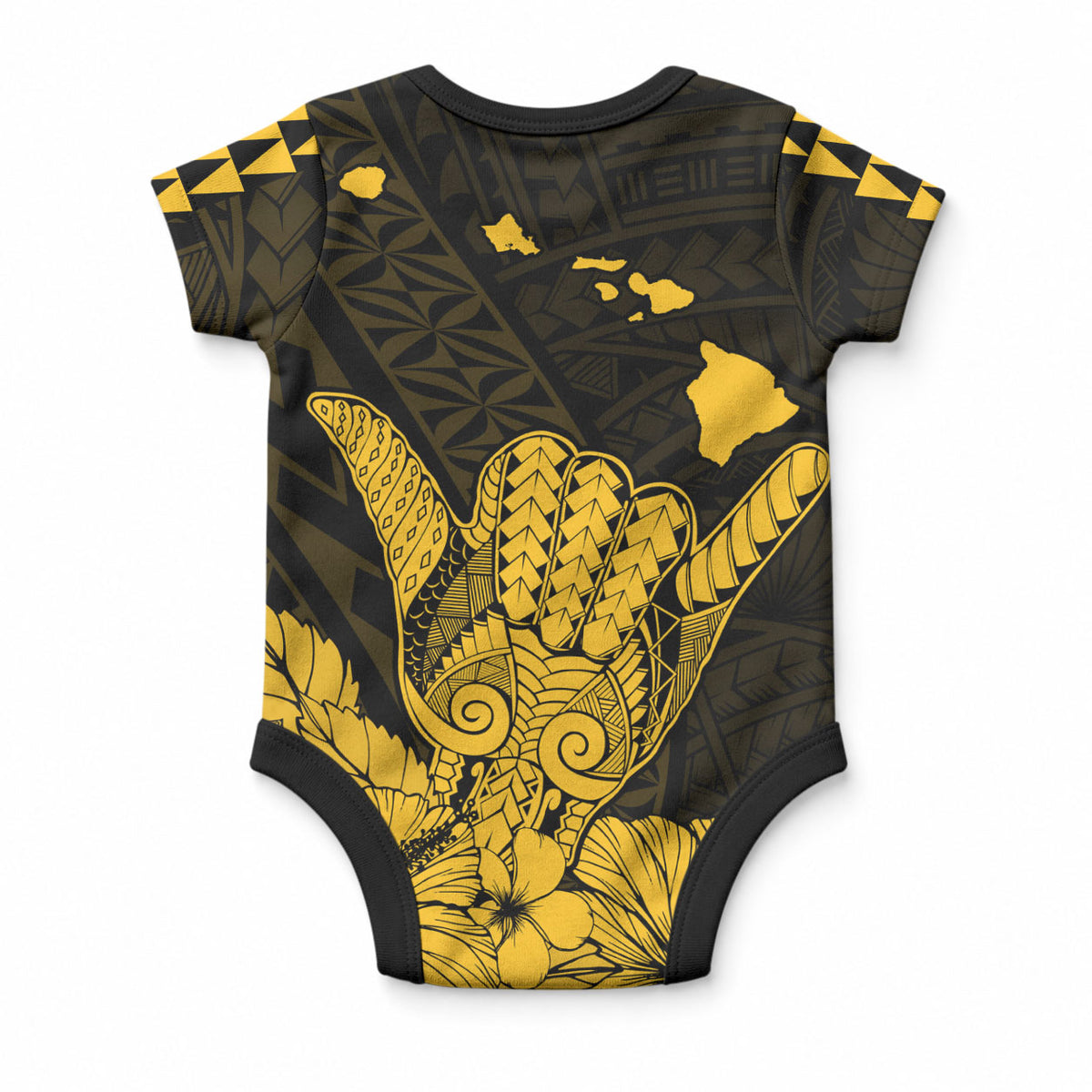 Hawaii Shaka Sign Baby Onesie Gold Version LT9 - Polynesian Pride