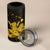 Gold Hawaiian Hibiscus Shaka Sign 4 in 1 Can Cooler Tumbler