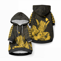 Hawaii Shaka Sign Pet Hoodie Gold Version LT9 Pullover Gold - Polynesian Pride