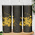 Gold Hawaiian Hibiscus Shaka Sign Skinny Tumbler