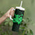 Green Hawaiian Hibiscus Shaka Sign Tumbler With Handle