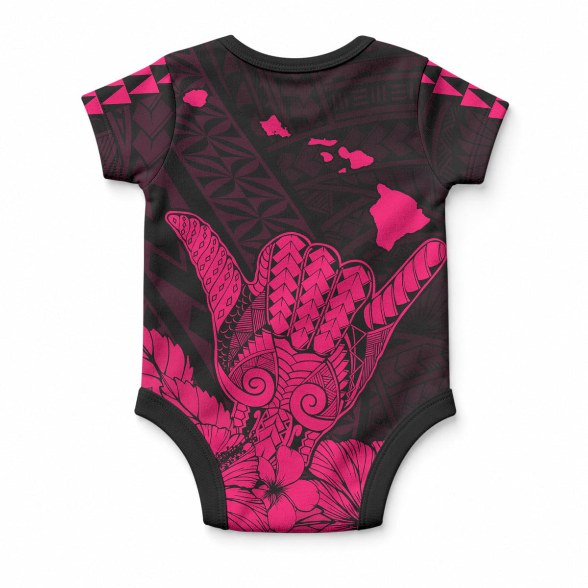 Hawaii Shaka Sign Baby Onesie Pink Version LT9 - Polynesian Pride