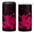 Pink Hawaiian Hibiscus Shaka Sign 4 in 1 Can Cooler Tumbler