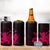 Pink Hawaiian Hibiscus Shaka Sign 4 in 1 Can Cooler Tumbler