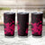 Pink Hawaiian Hibiscus Shaka Sign Tumbler Cup