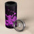 Purple Hawaiian Hibiscus Shaka Sign 4 in 1 Can Cooler Tumbler