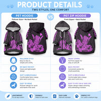 Hawaii Shaka Sign Pet Hoodie Purple Version LT9 - Polynesian Pride