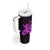 Purple Hawaiian Hibiscus Shaka Sign Tumbler With Handle