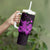 Purple Hawaiian Hibiscus Shaka Sign Tumbler With Handle