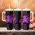 Purple Hawaiian Hibiscus Shaka Sign Tumbler With Handle