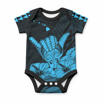 Hawaii Shaka Sign Baby Onesie Blue Version LT9 Blue - Polynesian Pride