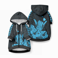 Hawaii Shaka Sign Pet Hoodie Blue Version LT9 Zip-up Blue - Polynesian Pride