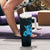 Blue Hawaiian Hibiscus Shaka Sign Tumbler With Handle