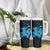 Blue Hawaiian Hibiscus Shaka Sign Tumbler With Handle