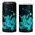 Turquoise Hawaiian Hibiscus Shaka Sign 4 in 1 Can Cooler Tumbler