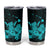 Turquoise Hawaiian Hibiscus Shaka Sign Tumbler Cup