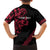 All Black Maori Tribal Tattoo Personalised Family Matching Long Sleeve Bodycon Dress and Hawaiian Shirt Classic Red Polynesian Style - Polynesian Pride