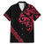All Black Maori Tribal Tattoo Personalised Family Matching Mermaid Dress and Hawaiian Shirt Classic Red Polynesian Style - Polynesian Pride