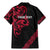 All Black Maori Tribal Tattoo Personalised Family Matching Mermaid Dress and Hawaiian Shirt Classic Red Polynesian Style - Polynesian Pride