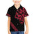 All Black Maori Tribal Tattoo Personalised Family Matching Mermaid Dress and Hawaiian Shirt Classic Red Polynesian Style - Polynesian Pride