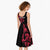 All Black Maori Tribal Tattoo Personalised Midi Dress Classic Red Polynesian Style - Polynesian Pride