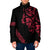 All Black Maori Tribal Tattoo Personalised Padded Jacket Classic Red Polynesian Style - Polynesian Pride