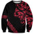 All Black Maori Tribal Tattoo Personalised Sweatshirt Classic Red Polynesian Style - Polynesian Pride