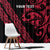 All Black Maori Tribal Tattoo Personalised Window Curtain Classic Red Polynesian Style - Polynesian Pride