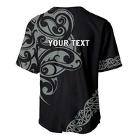 All Black Maori Tribal Tattoo Personalised Baseball Jersey Moss Green Polynesian Style - Polynesian Pride