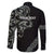 All Black Maori Tribal Tattoo Personalised Family Matching Long Sleeve Bodycon Dress and Hawaiian Shirt Moss Green Polynesian Style - Polynesian Pride