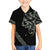 All Black Maori Tribal Tattoo Personalised Family Matching Puletasi and Hawaiian Shirt Moss Green Polynesian Style - Polynesian Pride