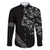 All Black Maori Tribal Tattoo Personalised Family Matching Short Sleeve Bodycon Dress and Hawaiian Shirt Moss Green Polynesian Style - Polynesian Pride