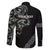 All Black Maori Tribal Tattoo Personalised Family Matching Short Sleeve Bodycon Dress and Hawaiian Shirt Moss Green Polynesian Style - Polynesian Pride