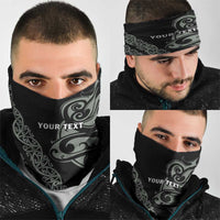 All Black Maori Tribal Tattoo Personalised Neck Gaiter Moss Green Polynesian Style LT9