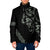 All Black Maori Tribal Tattoo Personalised Padded Jacket Moss Green Polynesian Style - Polynesian Pride