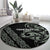 All Black Maori Tribal Tattoo Personalised Round Carpet Moss Green Polynesian Style - Polynesian Pride