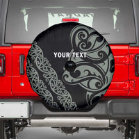 All Black Maori Tribal Tattoo Personalised Spare Tire Cover Moss Green Polynesian Style - Polynesian Pride